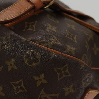 Louis Vuitton Saumur 43, Brown, Canvas, shoulder