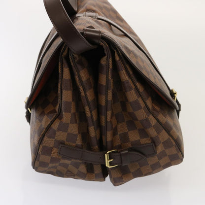 Louis Vuitton Saumur 35, Brown, Canvas, shoulder