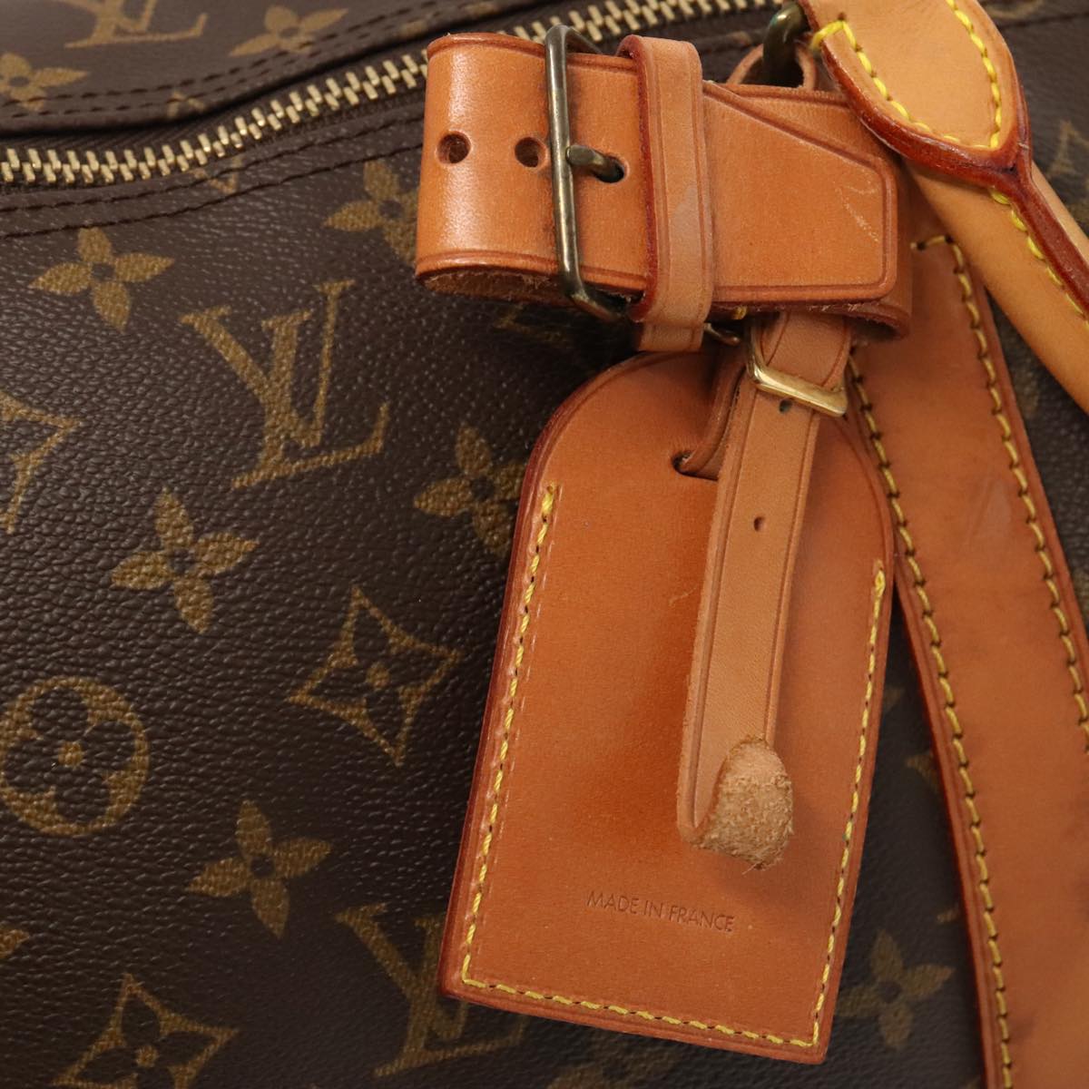 Louis Vuitton Keepall Bandoulière 60, Brown, Canvas, travel