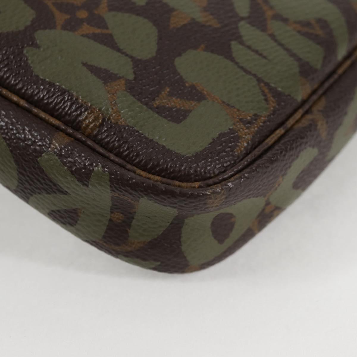 Louis Vuitton Pochette Accessoire, Brown, Canvas, clutch