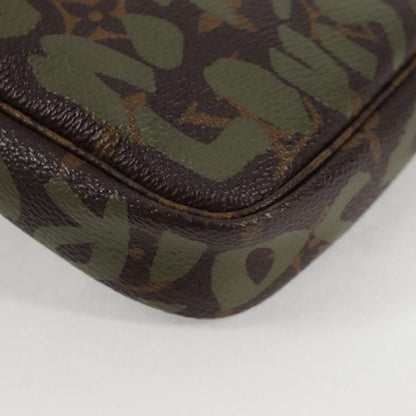 Louis Vuitton Pochette Accessoire, Brown, Canvas, clutch