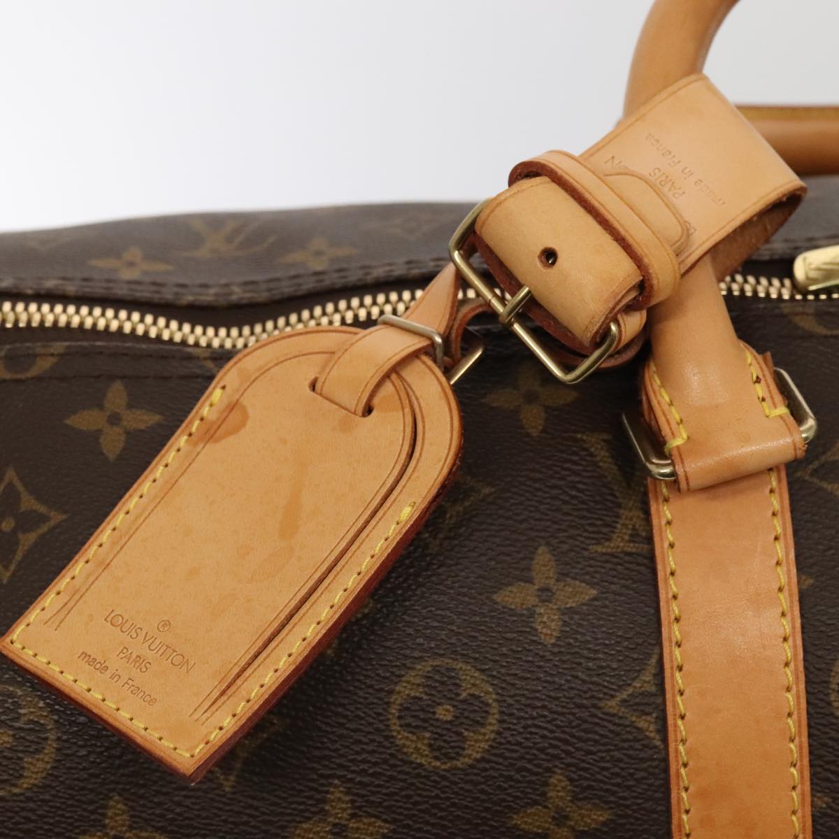 Louis Vuitton Keepall 55, Brown, Canvas, travel