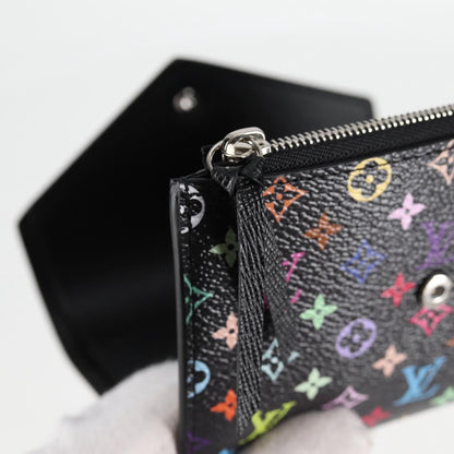 Louis Vuitton Victorine, Black, Canvas, wallet