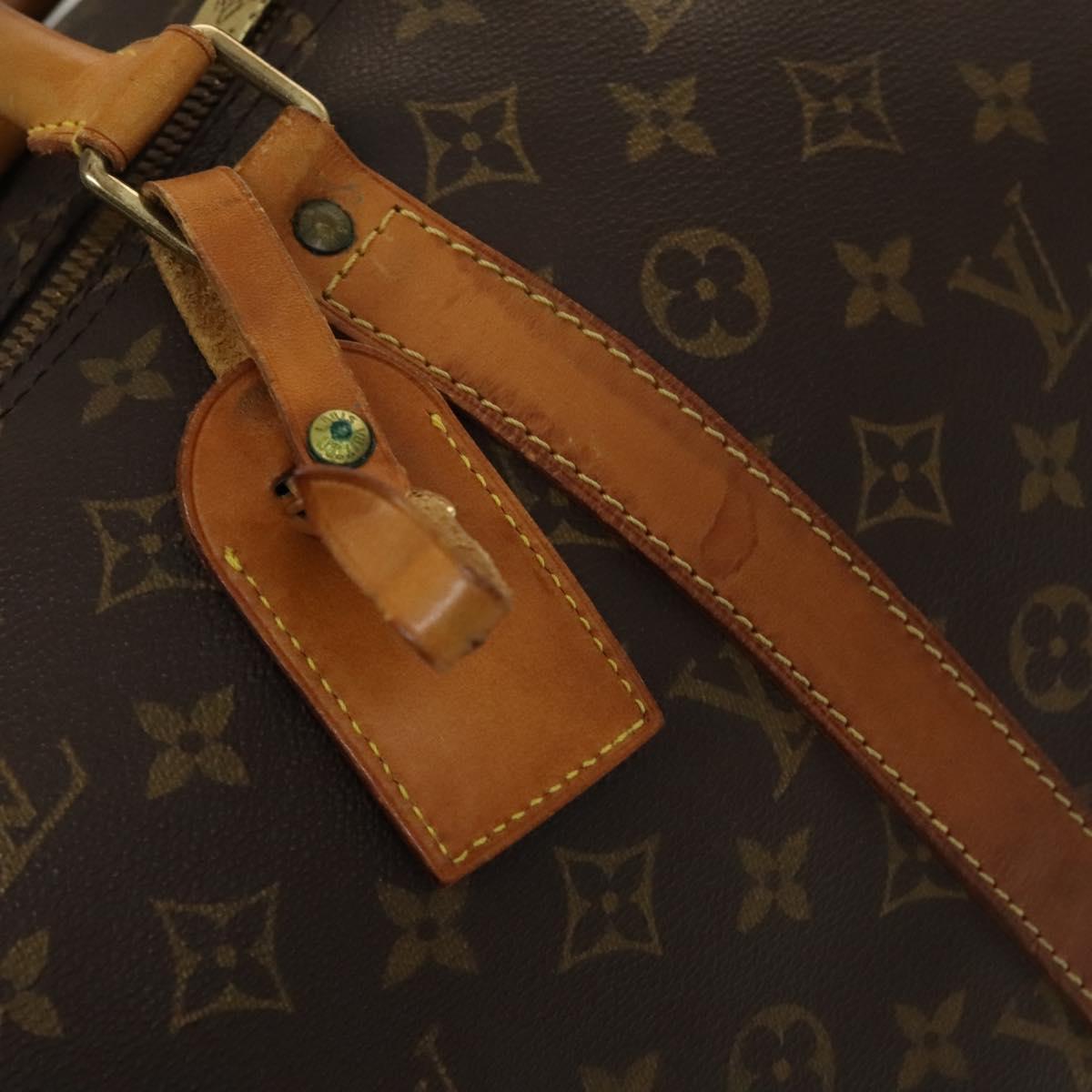 Louis Vuitton Keepall Bandouliere 55, Black, Canvas, travel