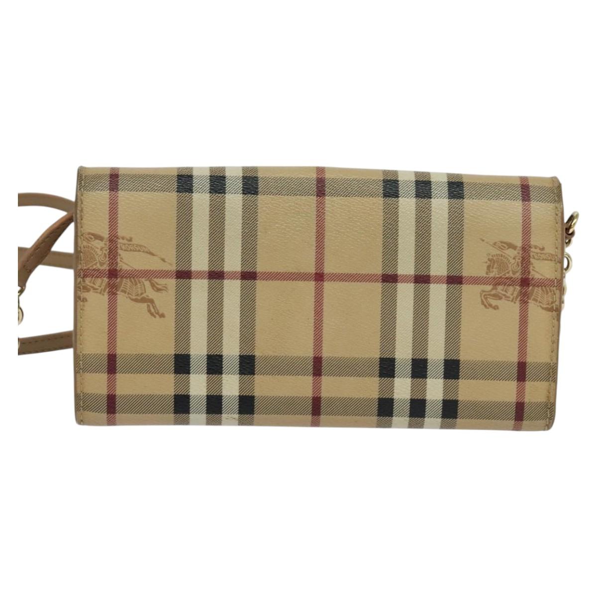 Burberry Haymarket, Beige, Canvas, wallet