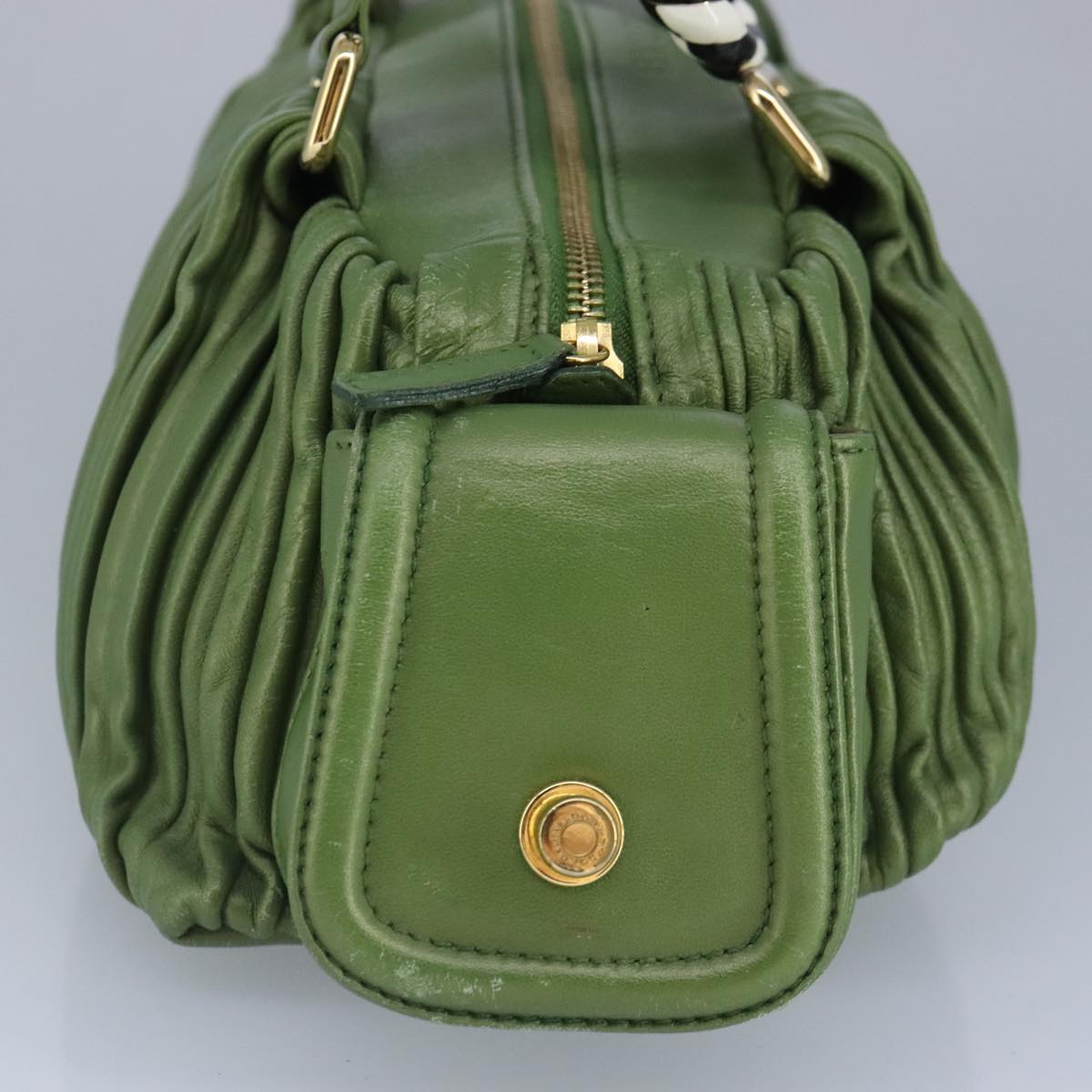 Bulgari, Green, Leather, handbag