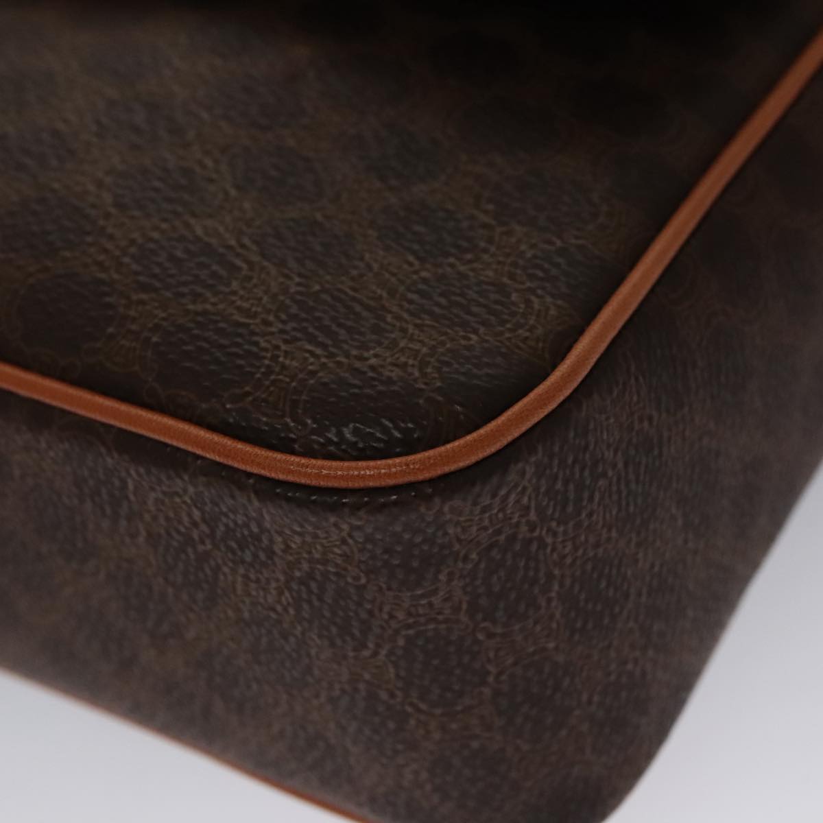 Céline Triomphe, Brown, Canvas, shoulder