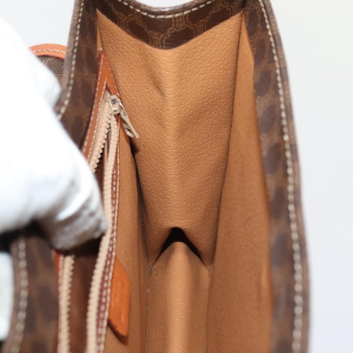 Céline Macadam, Brown, Canvas, handbag