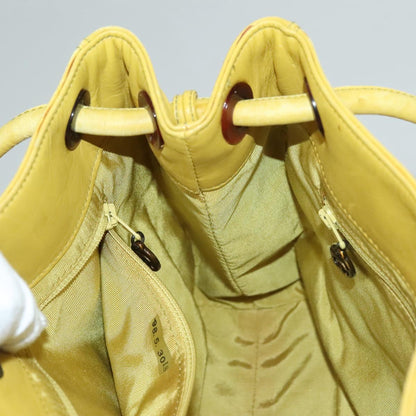 Chanel Coco Mark, Yellow, Leather, shoulder