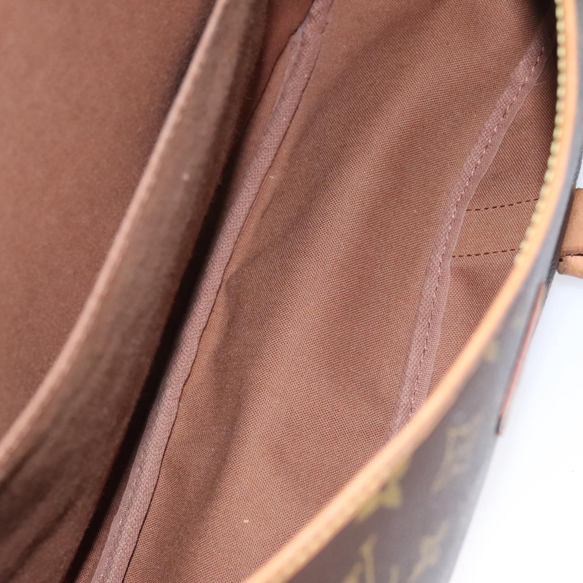 Louis Vuitton Saumur 43, Brown, Canvas, shoulder