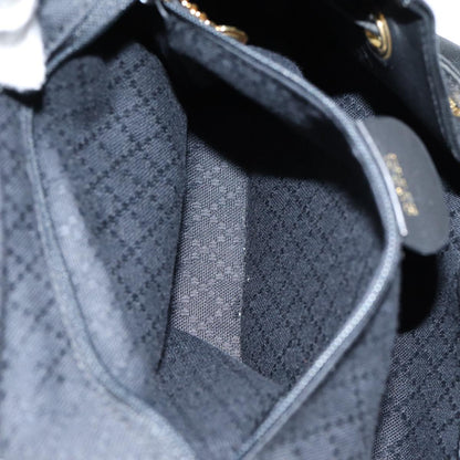 Gucci Bamboo, Black, Leather, backpack