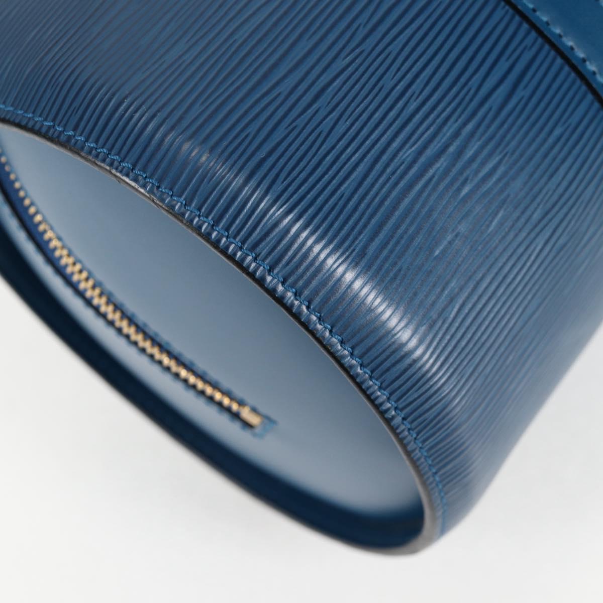 Louis Vuitton Soufflot, Blue, Leather, handbag