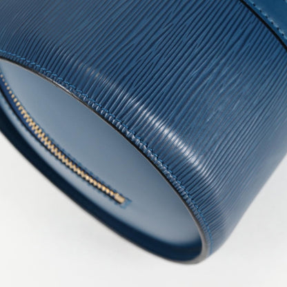 Louis Vuitton Soufflot, Blue, Leather, handbag