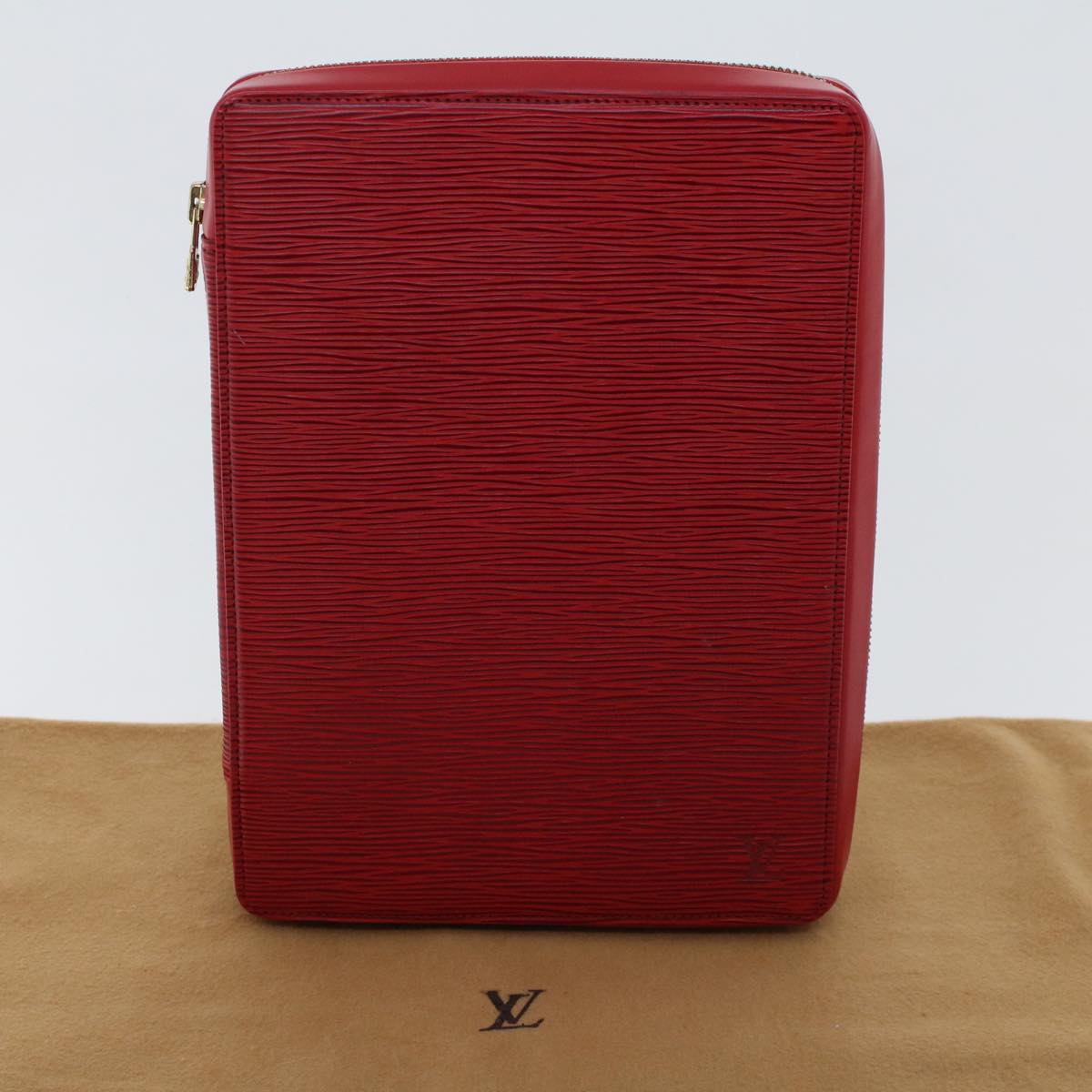 Louis Vuitton Pochette, Red, Leather, clutch