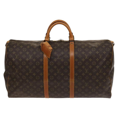 Louis Vuitton Keepall 60, Brown, Canvas, travel