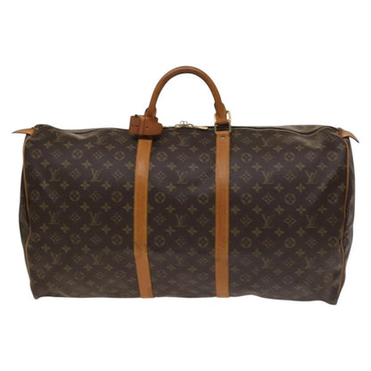 Louis Vuitton Keepall 60, Brown, Canvas, travel