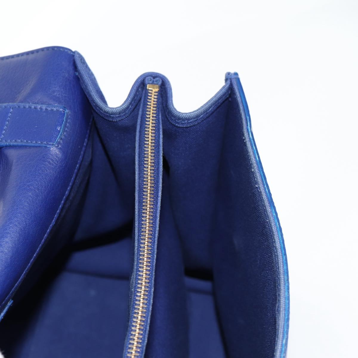 Yves Saint Laurent Muse Two, Blue, Leather, shoulder