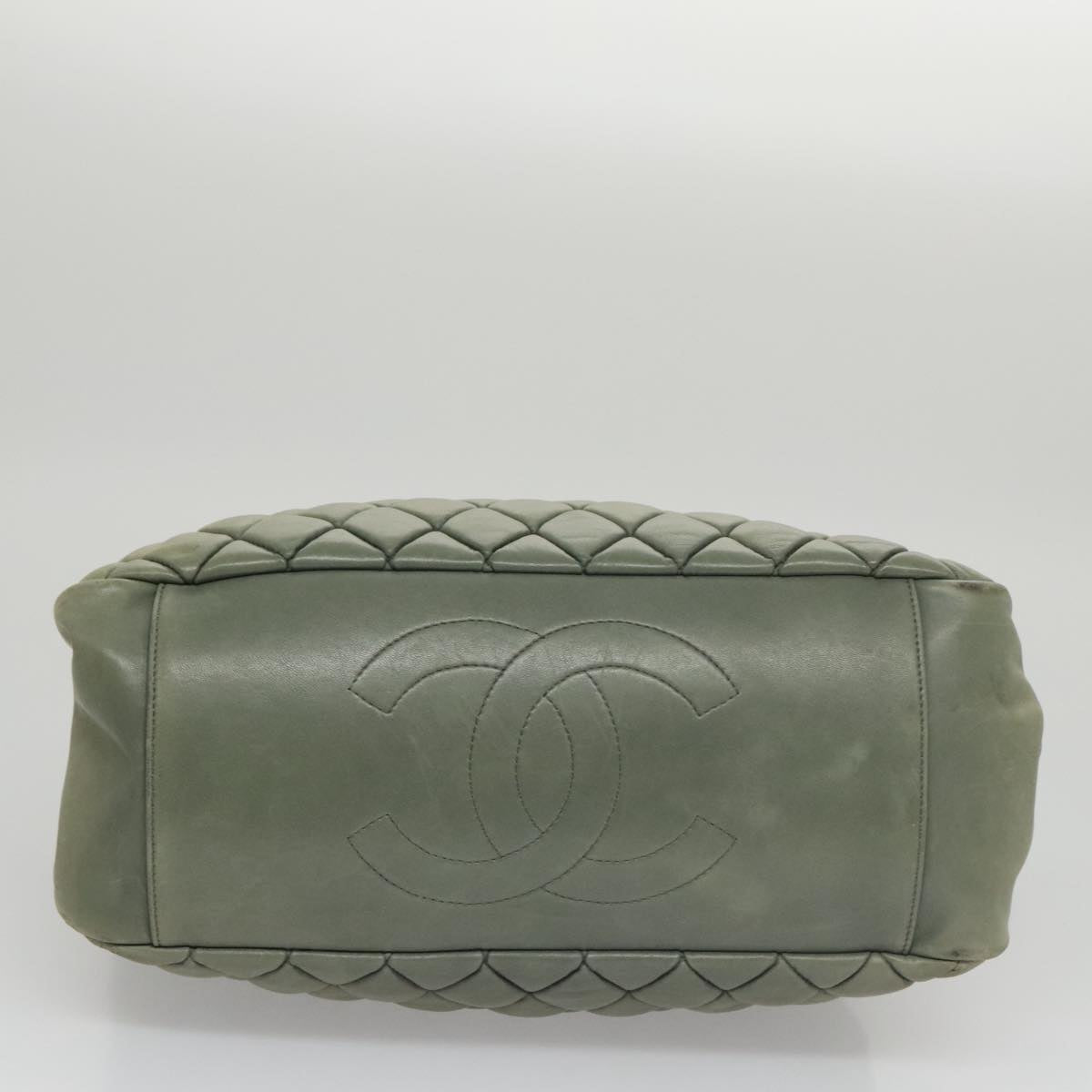 Chanel Mademoiselle, Green, Leather, shoulder