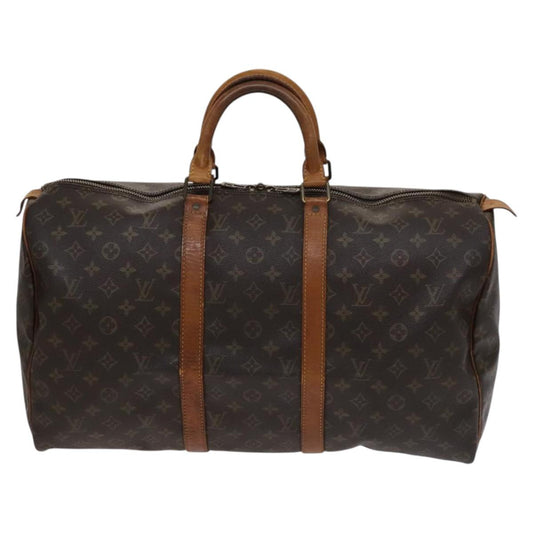 Louis Vuitton Keepall 50, Brown, Canvas, travel