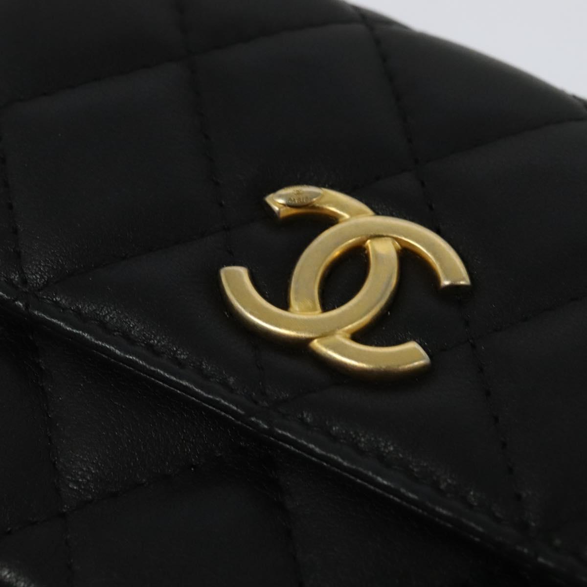 Chanel MINI FLAP BAG, Black, Leather, shoulder