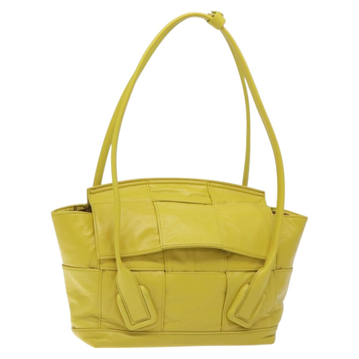 Bottega Veneta Arco, Yellow, Leather, shoulder