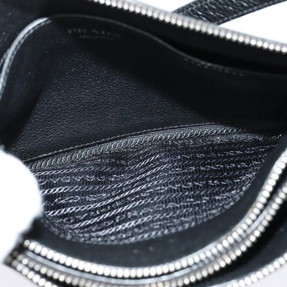 Prada Double, Black, Leather, shoulder