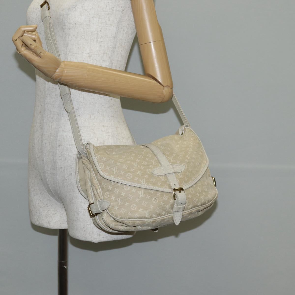 Louis Vuitton Saumur, Beige, Canvas, shoulder