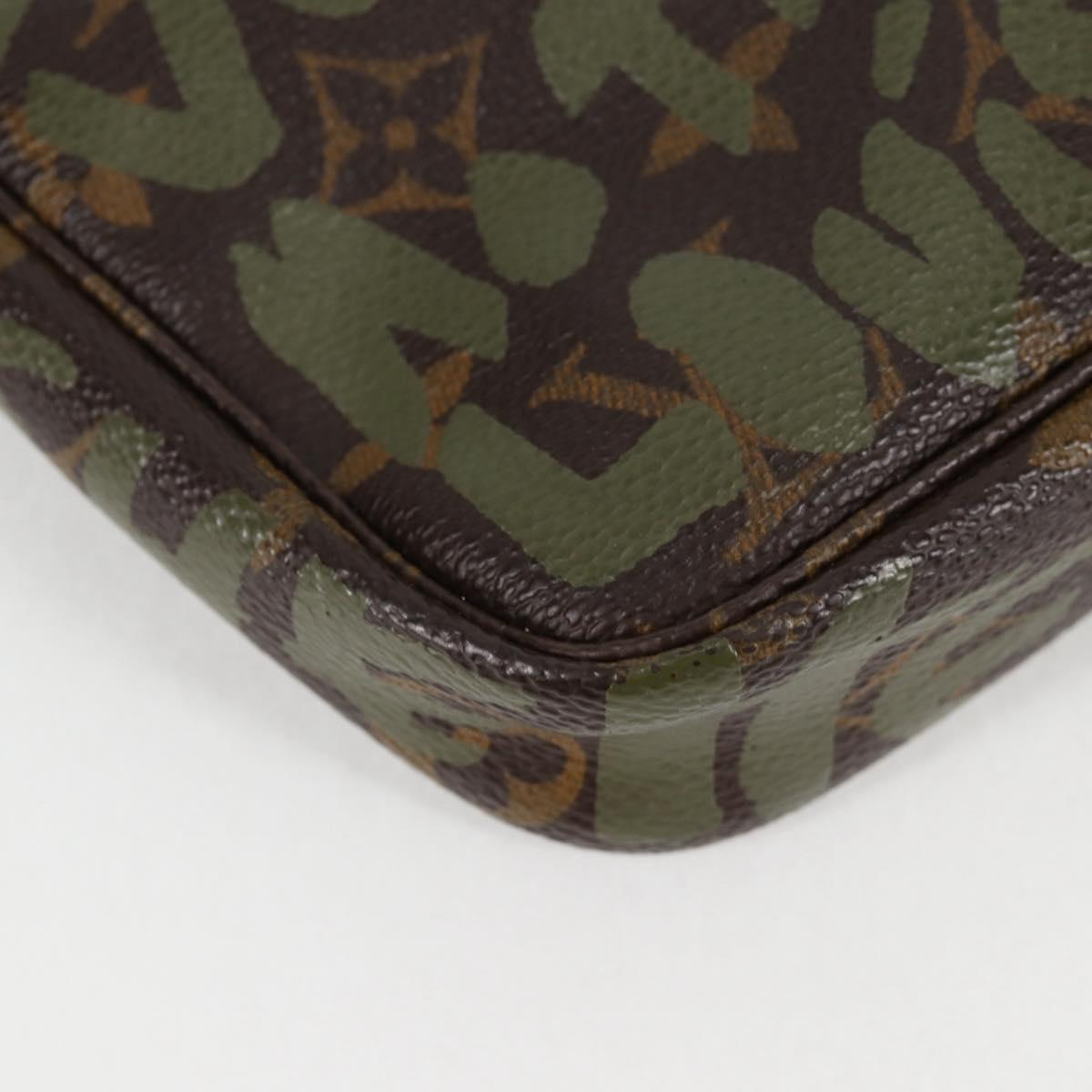 Louis Vuitton Pochette Accessoire, Brown, Canvas, clutch