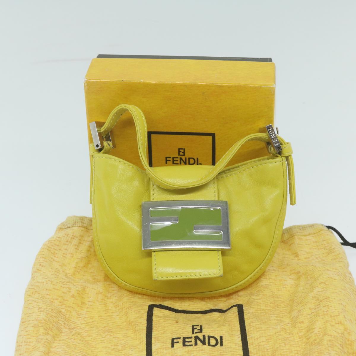 Fendi, Green, Leather, handbag