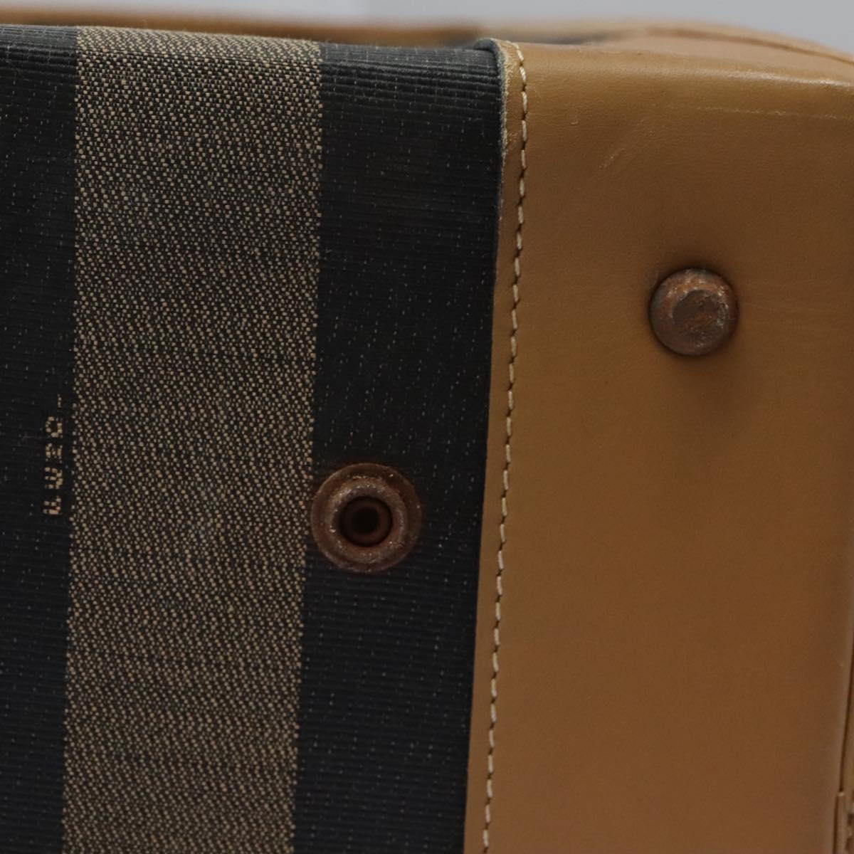 Fendi Pequin, Black, Canvas, travel