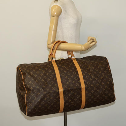 Louis Vuitton Keepall 60, Brown, Canvas, travel