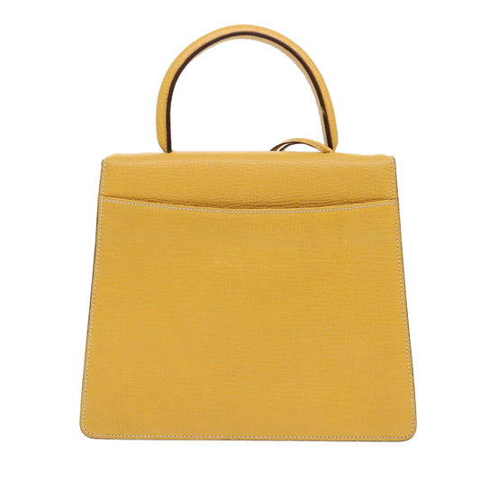 Loewe Barcelona, Yellow, Leather, handbag