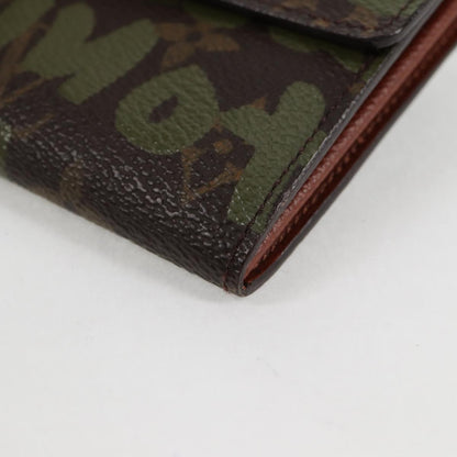Louis Vuitton Porte Monnaie Credit, Khaki, Canvas, wallet