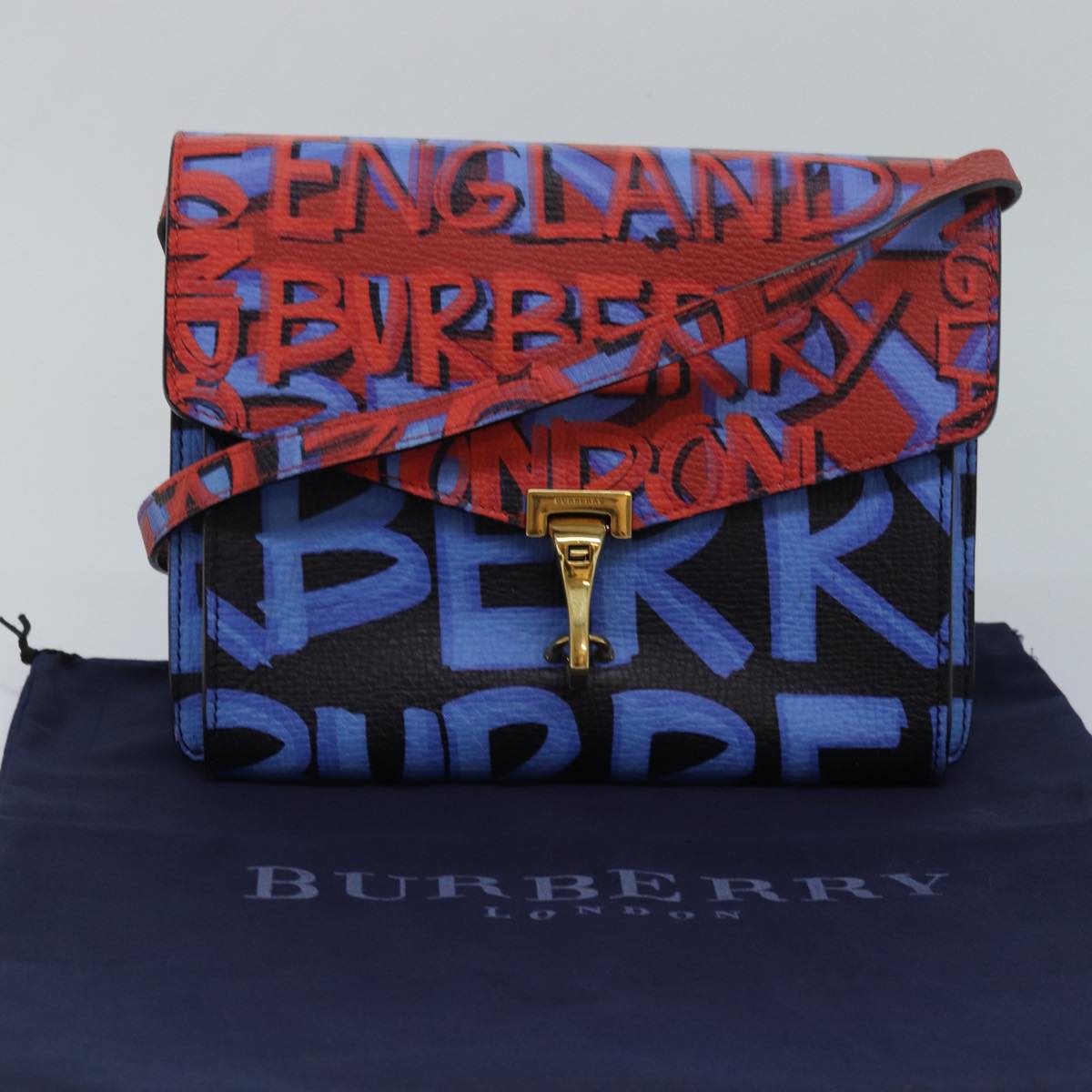 Burberry Macken, Red, Leather, shoulder