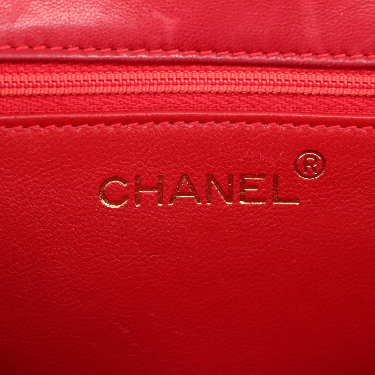 Chanel Cc, Red, Calfskin, shoulder