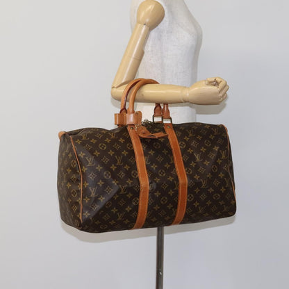 Louis Vuitton Keepall 45, Brown, Canvas, travel