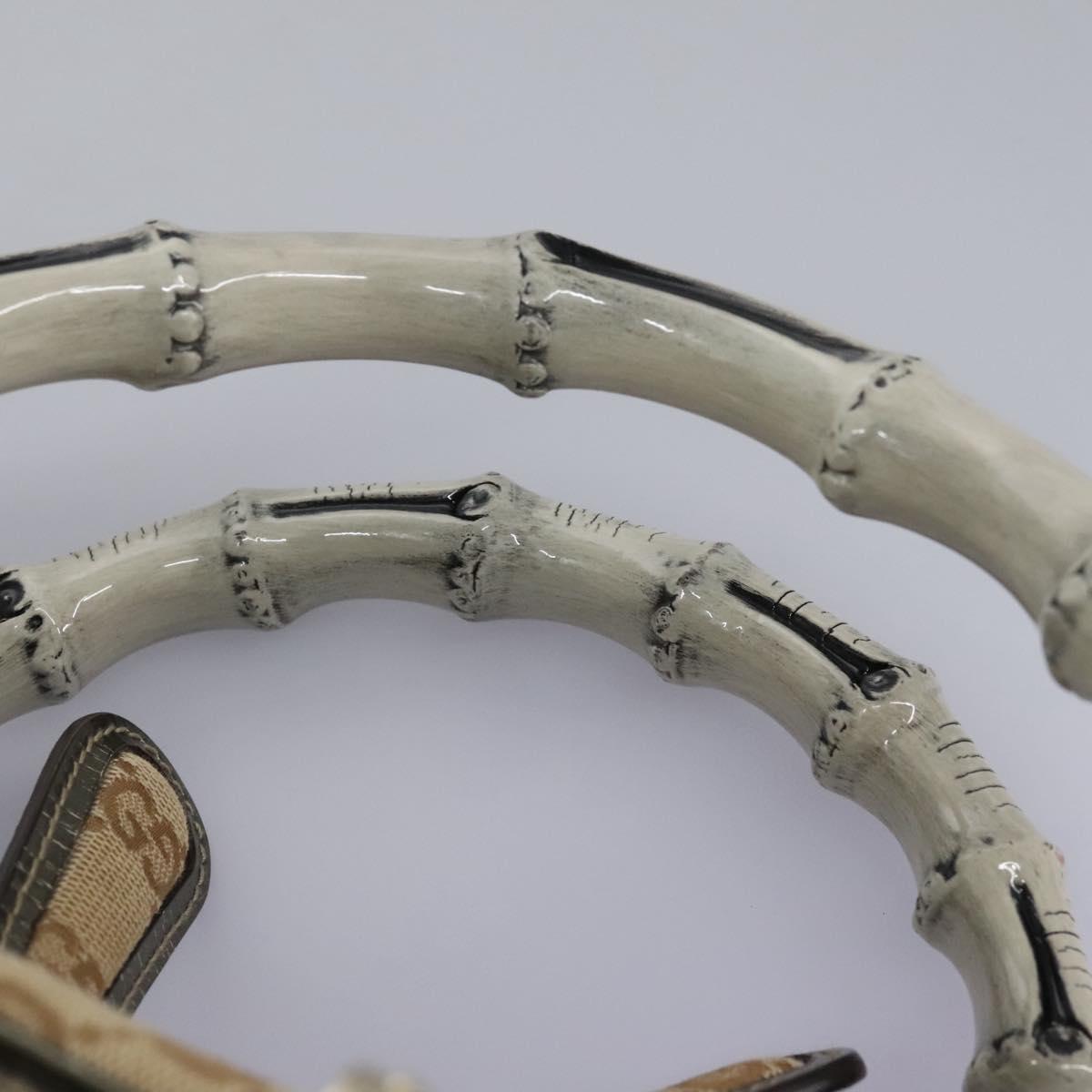Gucci Bamboo, Beige, Canvas, handbag