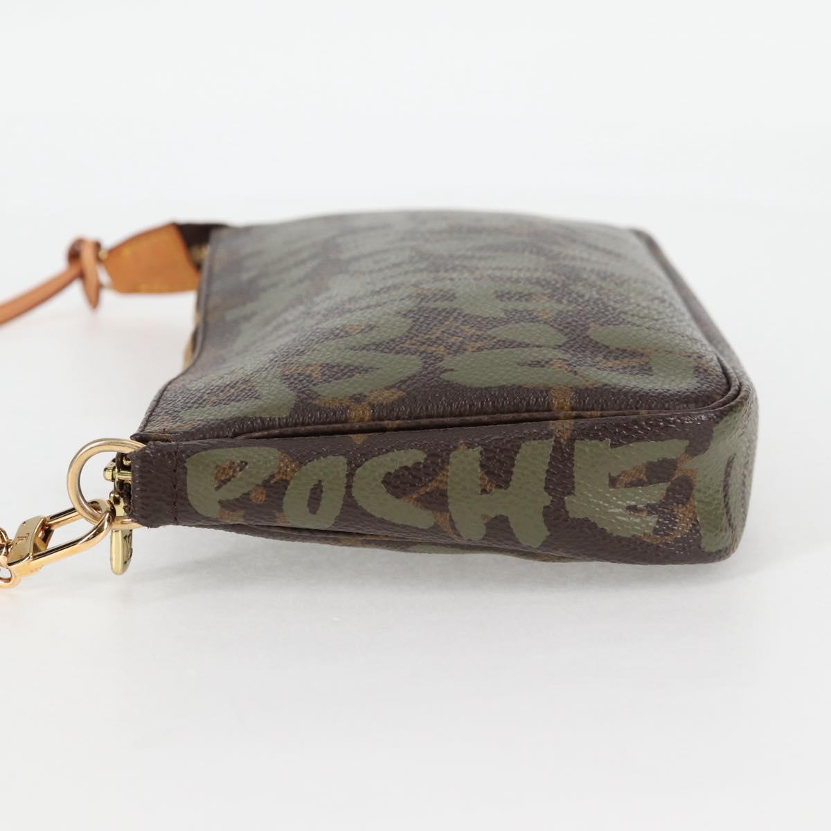 Louis Vuitton Pochette Accessoire, Brown, Canvas, clutch