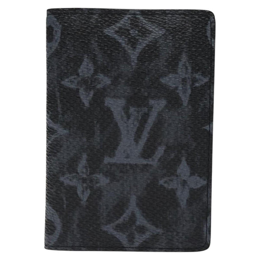 Louis Vuitton Pocket Organizer, Black, Canvas, wallet