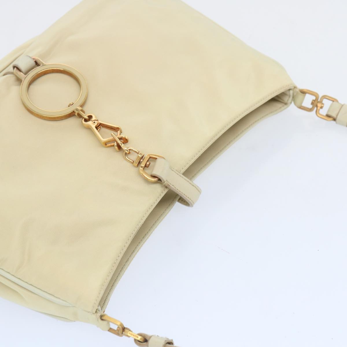 Prada Tessuto pietre Crossbody Crystal, BEIGE, NYLON, Shoulder bag