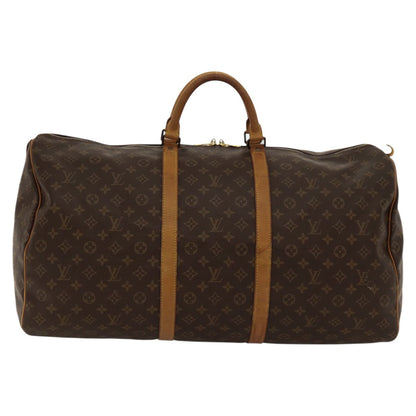 Louis Vuitton Keepall 60, Brown, Canvas, travel