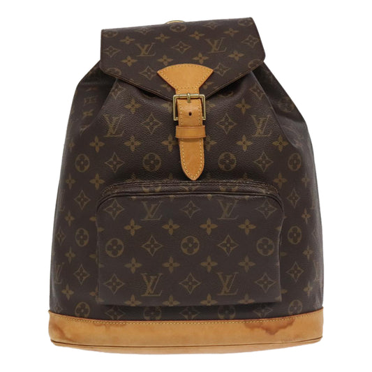 Louis Vuitton Montsouris, Brown, Canvas, backpack