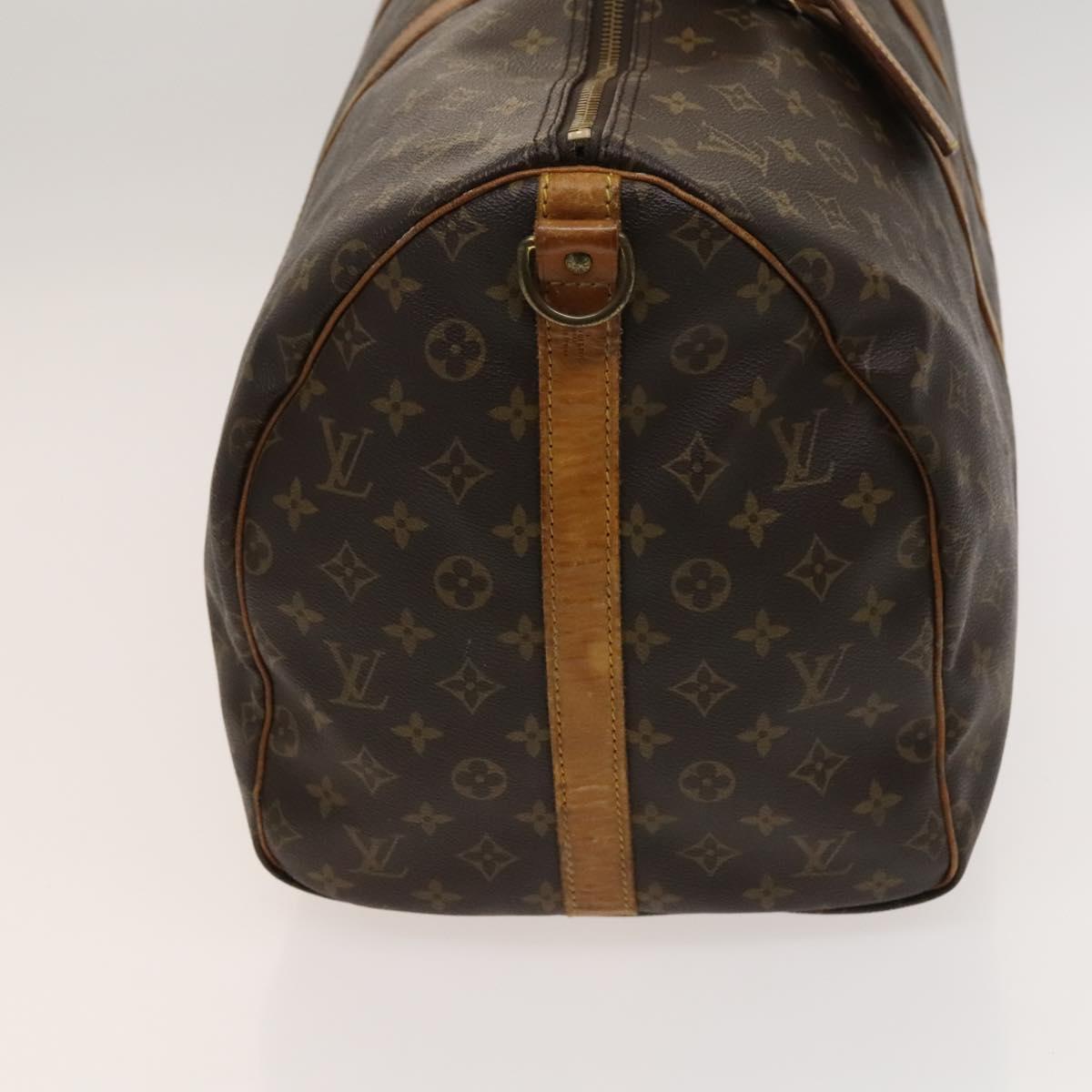 Louis Vuitton Keepall Bandouliere 55, Brown, Canvas, travel