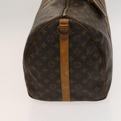 Louis Vuitton Keepall Bandouliere 55, Brown, Canvas, travel