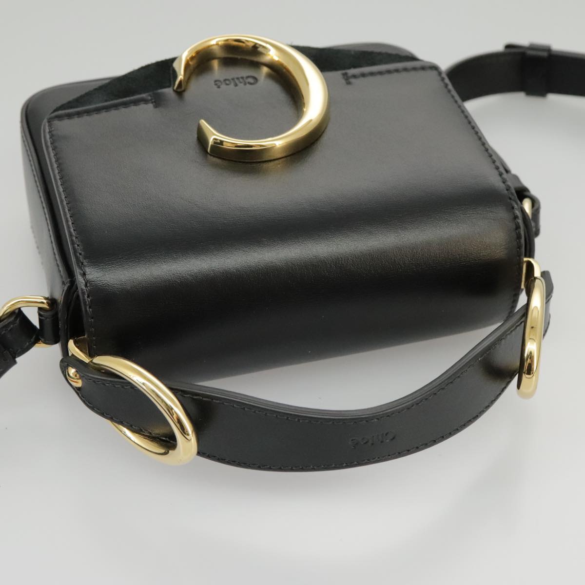 Chloé C, Black, Leather, handbag