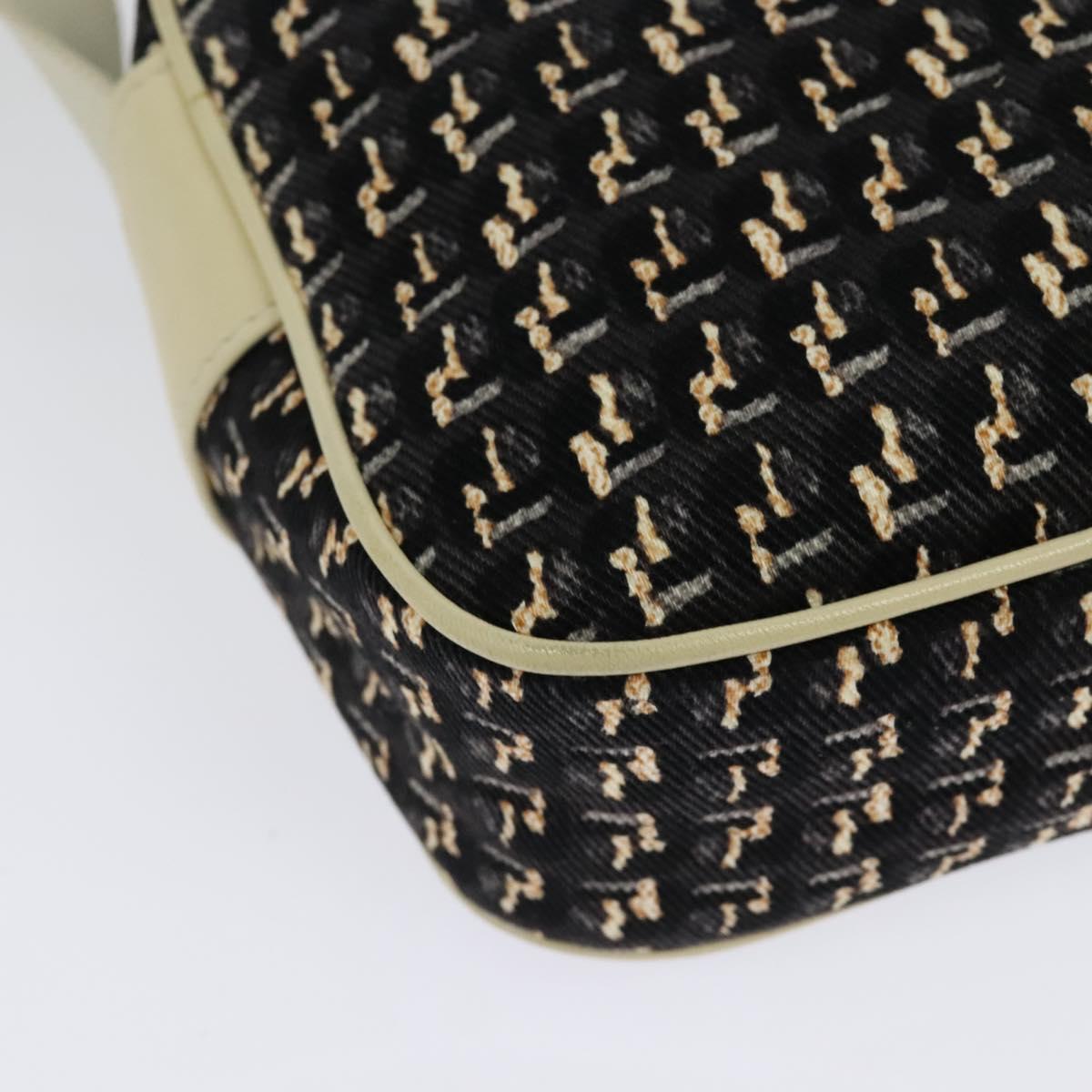Chanel Clover, Black, Canvas, shoulder