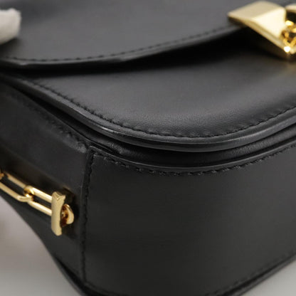 Valentino Garavani, Black, Leather, shoulder