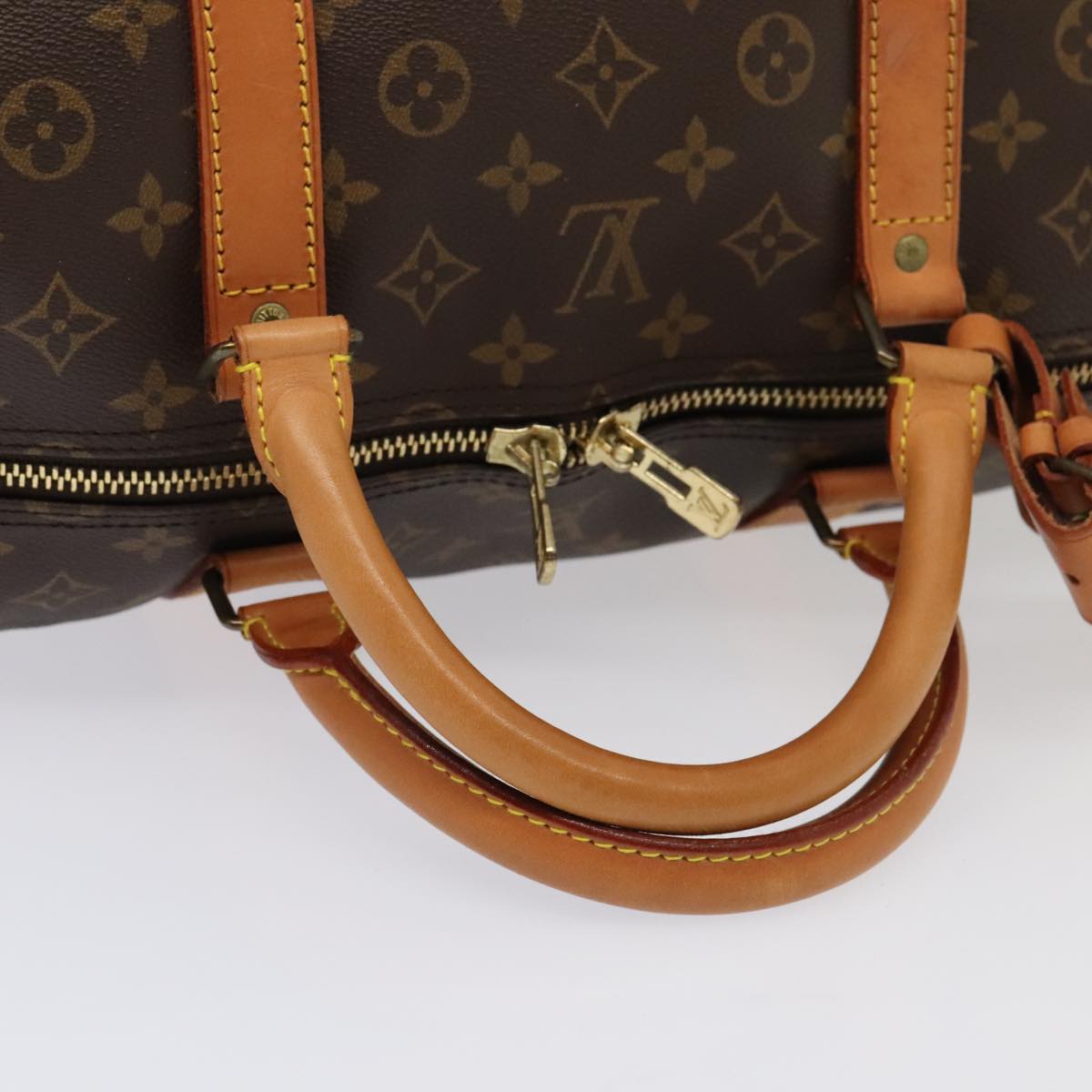 Louis Vuitton Keepall Bandoulière 60, Brown, Canvas, travel