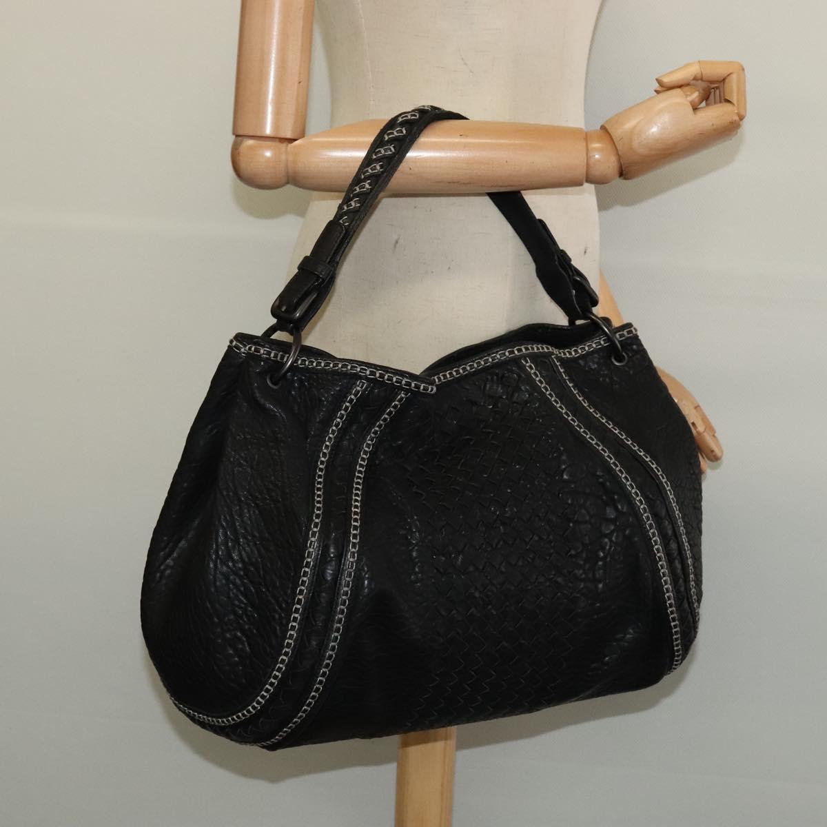 Bottega Veneta, Black, Leather, tote