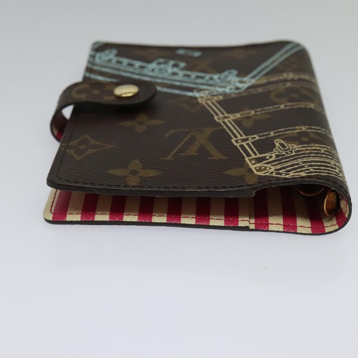 Louis Vuitton Agenda PM, Brown, Canvas, wallet